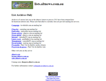 Tablet Screenshot of lists.austrop.org.au